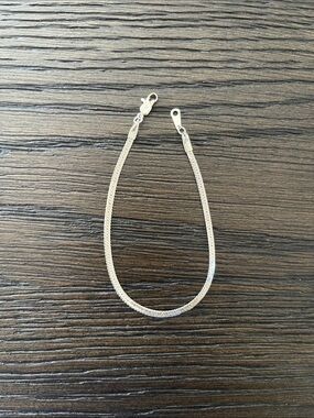Genuine Sterling Silver Herringbone Bracelet